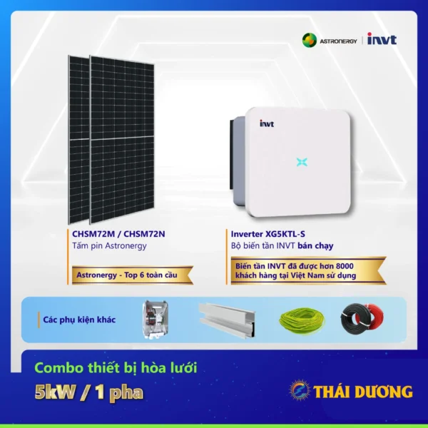 Tiền Điện 3-4 Triệu Đồng / Tháng, Lắp Hệ Thống Điện Mặt Trời Hybrid 5kW Lưu Trữ 10kWh