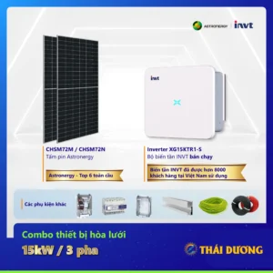 Tiền Điện 9-12 Triệu Đồng / Tháng, Lắp Hệ Thống Điện Mặt Trời 15kW 3 Pha