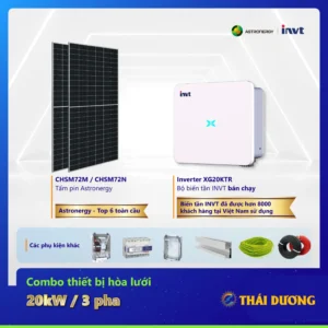 Tiền Điện 12-16 Triệu Đồng / Tháng, Lắp Hệ Thống Điện Mặt Trời 20kW 3 Pha