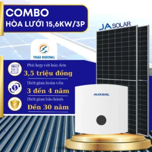 Tiền Điện 3,5 Triệu/ Tháng, Lắp Hệ Thống Điện Mặt Trời Hòa Lưới 3 Pha 15,6kWp